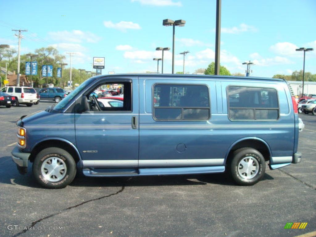 1999 Express 1500 Passenger Van - Cadet Blue Metallic / Medium Gray photo #1