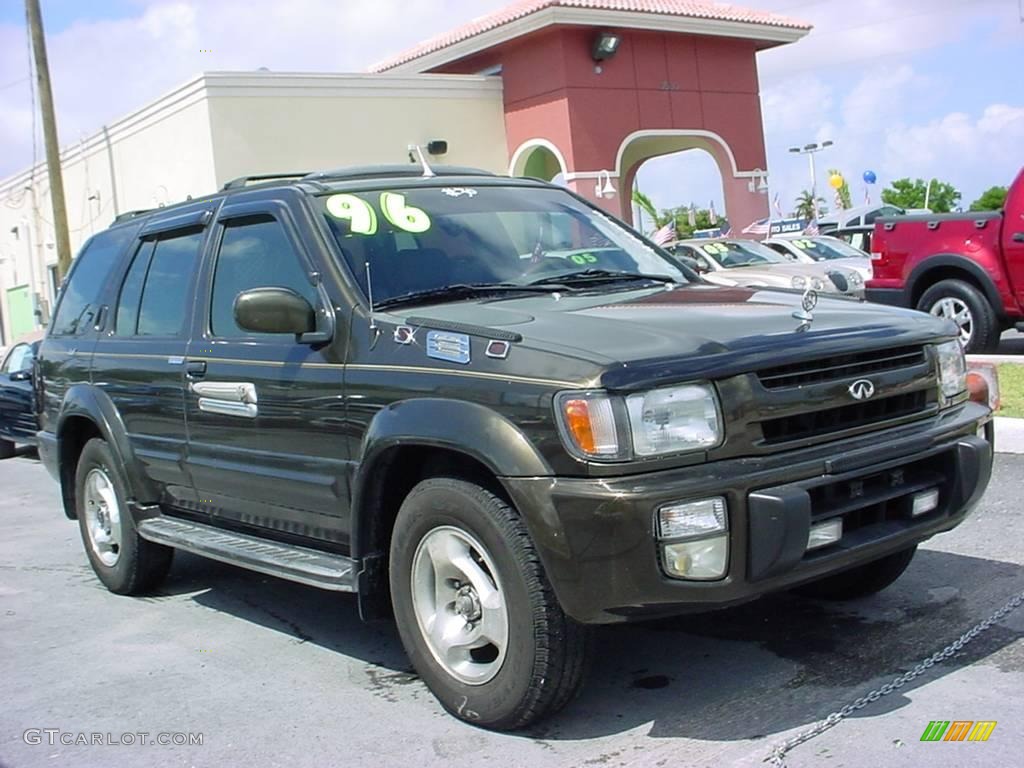 1997 QX4 4x4 - Dark Olive Pearl / Beige photo #1