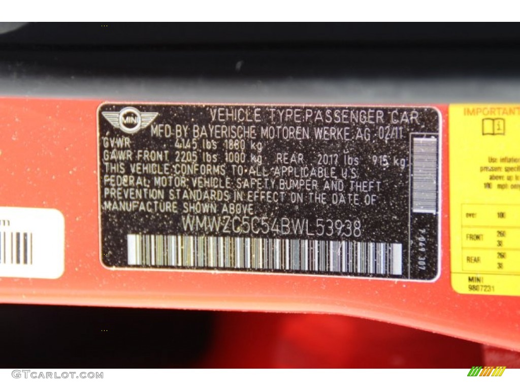 2011 Cooper S Countryman All4 AWD - Pure Red / Carbon Black photo #35