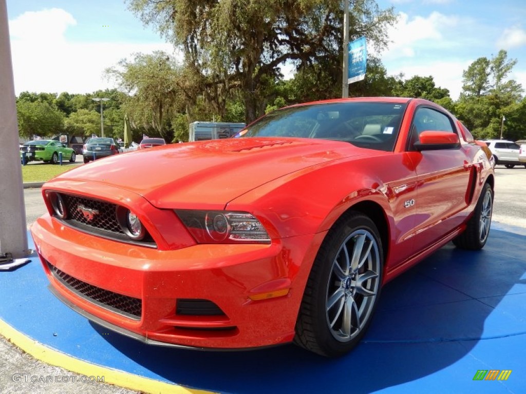 2014 Mustang GT Premium Coupe - Race Red / Charcoal Black Recaro Sport Seats photo #1