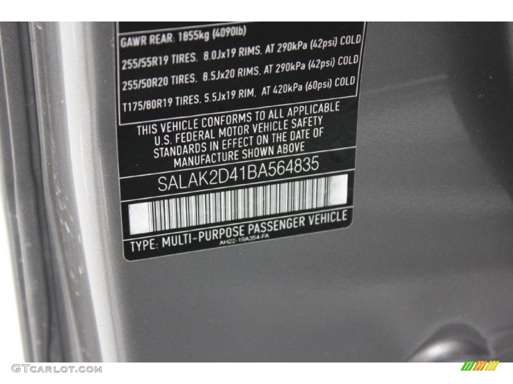 2011 LR4 HSE LUX - Stornoway Grey Metallic / Ebony/Ebony photo #58