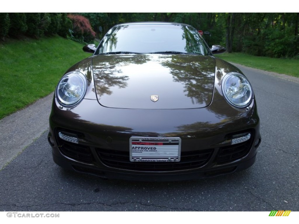 2008 911 Turbo Cabriolet - Macadamia Metallic / Black/Sand Beige photo #2