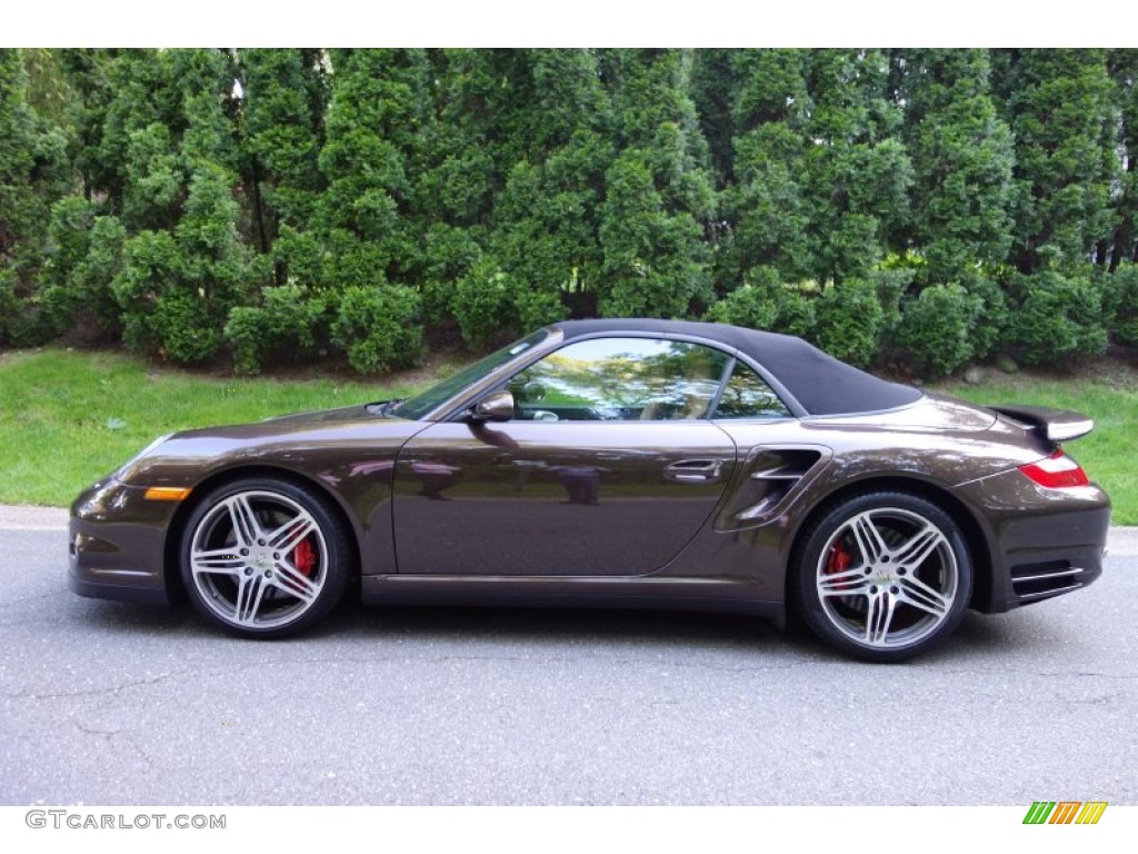 Macadamia Metallic 2008 Porsche 911 Turbo Cabriolet Exterior Photo #94118461