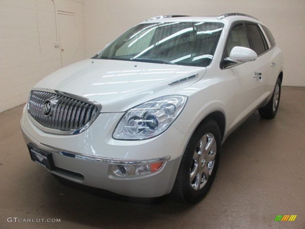 2009 Enclave CXL AWD - White Diamond Tricoat / Cocoa/Cashmere photo #4