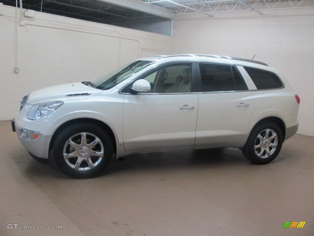 2009 Enclave CXL AWD - White Diamond Tricoat / Cocoa/Cashmere photo #5