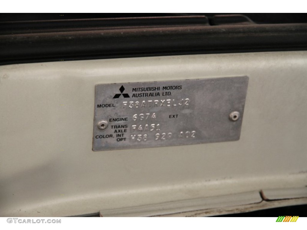 2001 Mitsubishi Diamante LS Info Tag Photo #94125103