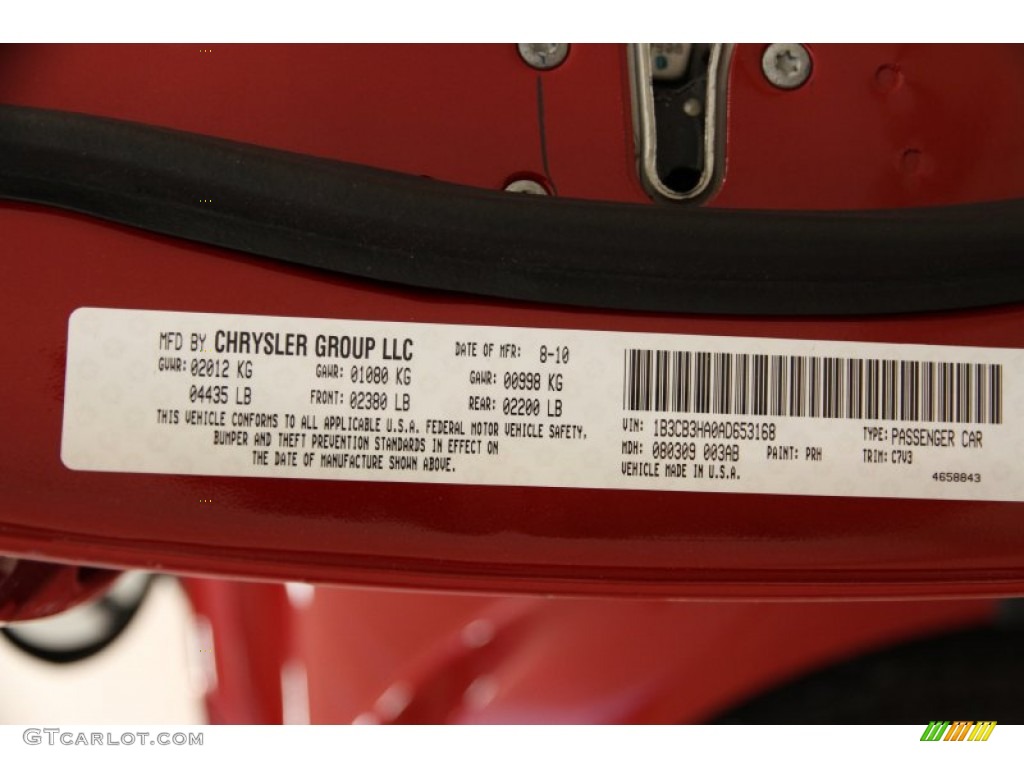 2010 Caliber Mainstreet - Inferno Red Crystal Pearl / Dark Slate Gray/Medium Graystone photo #13