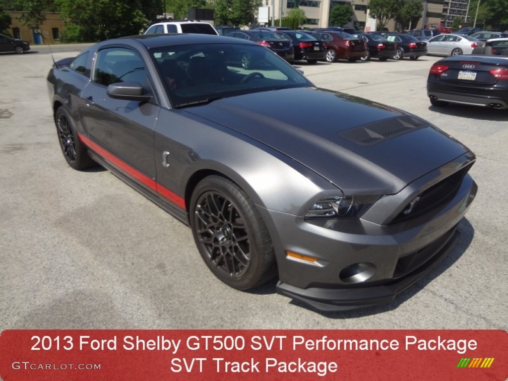 2013 Mustang Shelby GT500 SVT Performance Package Coupe - Sterling Gray Metallic / Shelby Charcoal Black/Red Accent photo #1