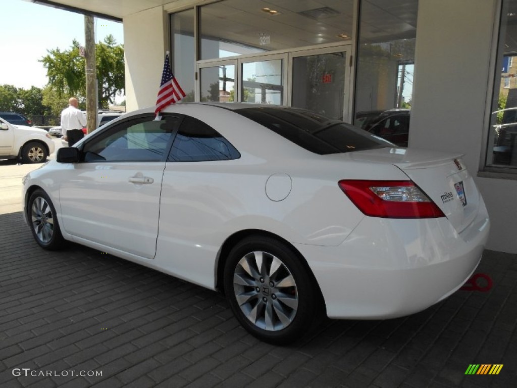 2009 Civic EX Coupe - Taffeta White / Gray photo #4