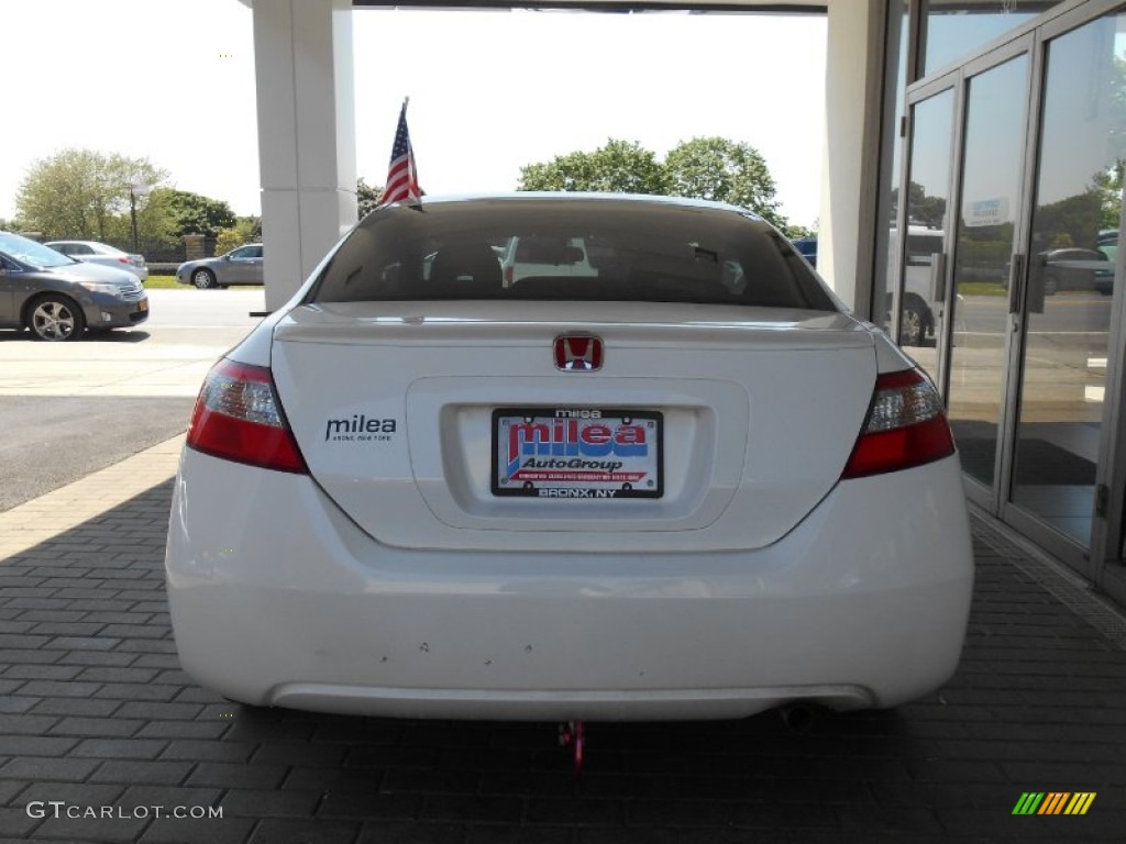 2009 Civic EX Coupe - Taffeta White / Gray photo #5