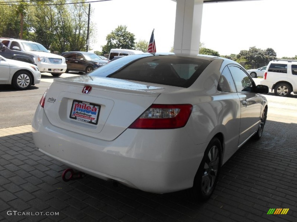 2009 Civic EX Coupe - Taffeta White / Gray photo #6