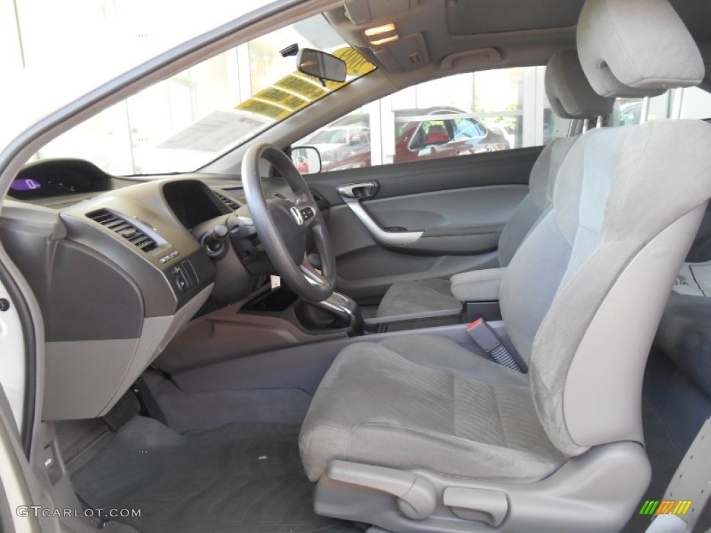 2009 Civic EX Coupe - Taffeta White / Gray photo #13