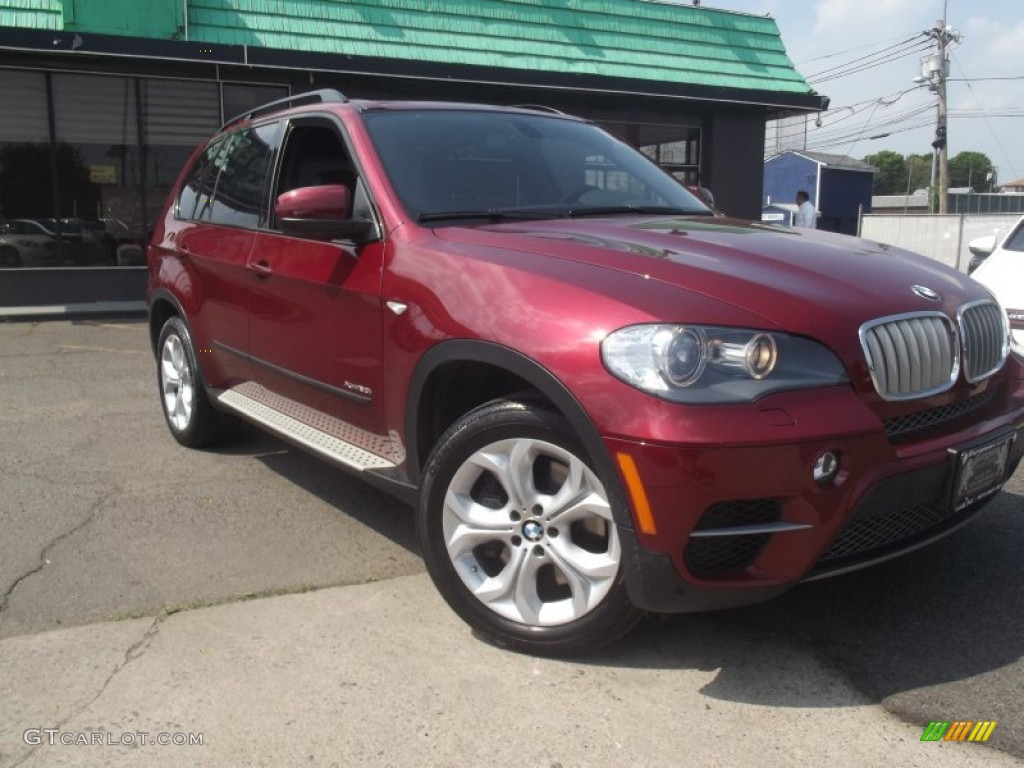 2011 X5 xDrive 50i - Vermilion Red Metallic / Black photo #2