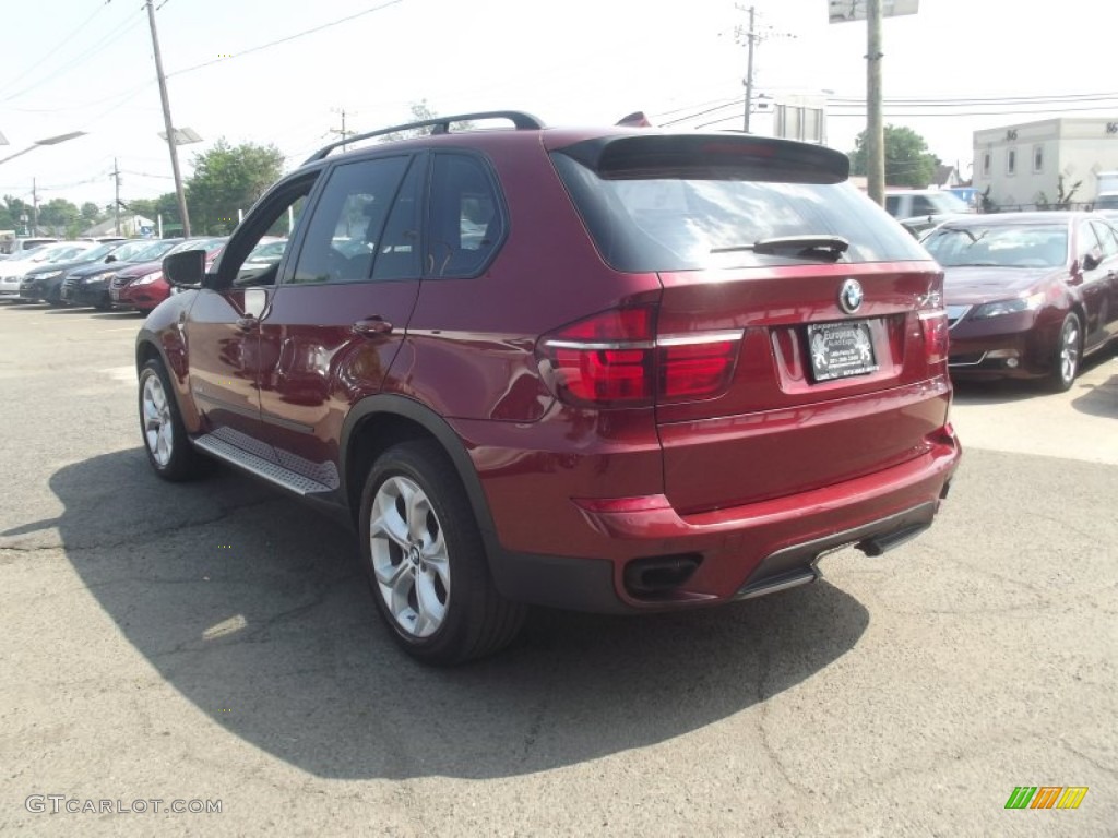 2011 X5 xDrive 50i - Vermilion Red Metallic / Black photo #4