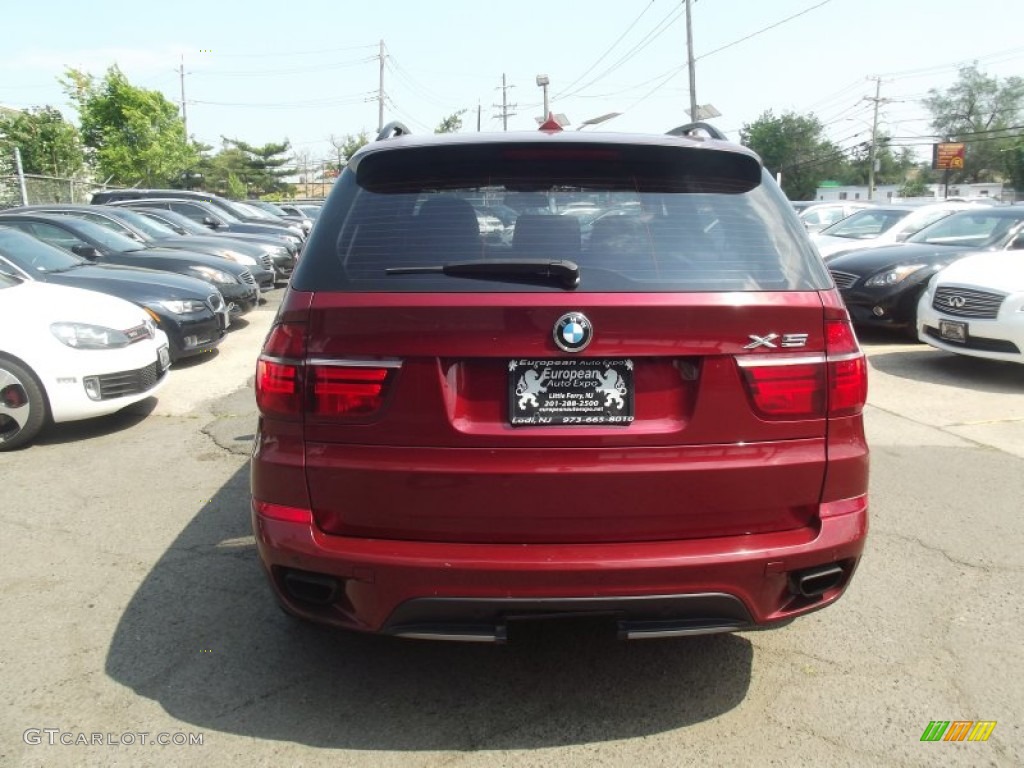 2011 X5 xDrive 50i - Vermilion Red Metallic / Black photo #5