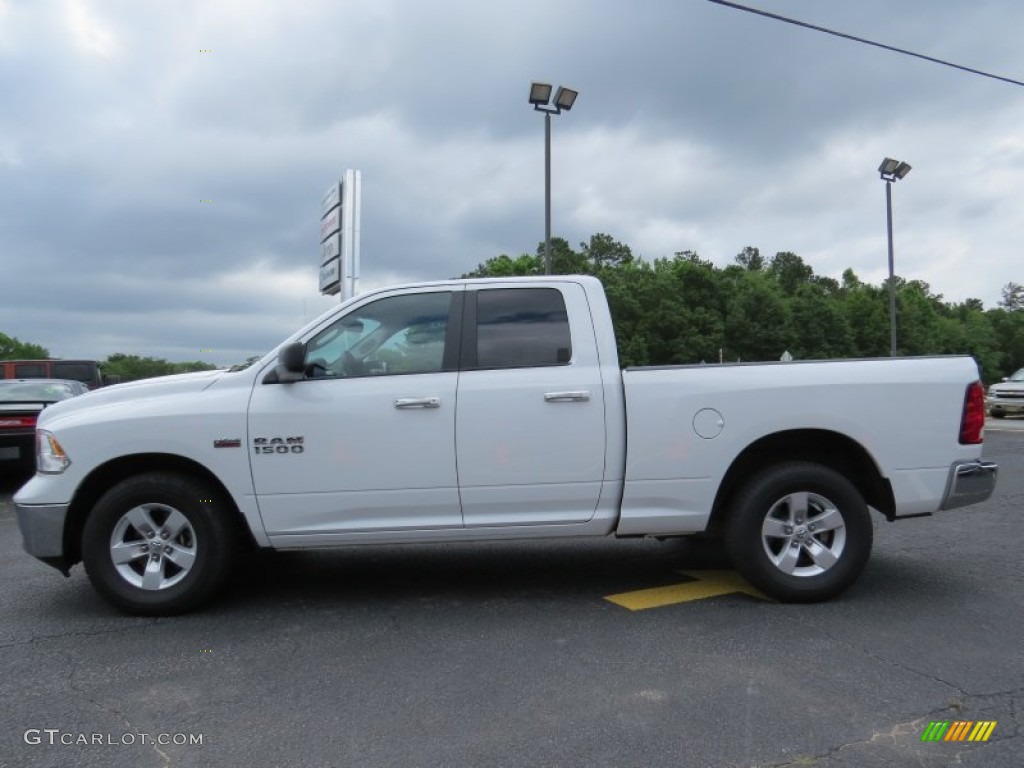 2014 1500 SLT Quad Cab - Bright White / Black/Diesel Gray photo #4