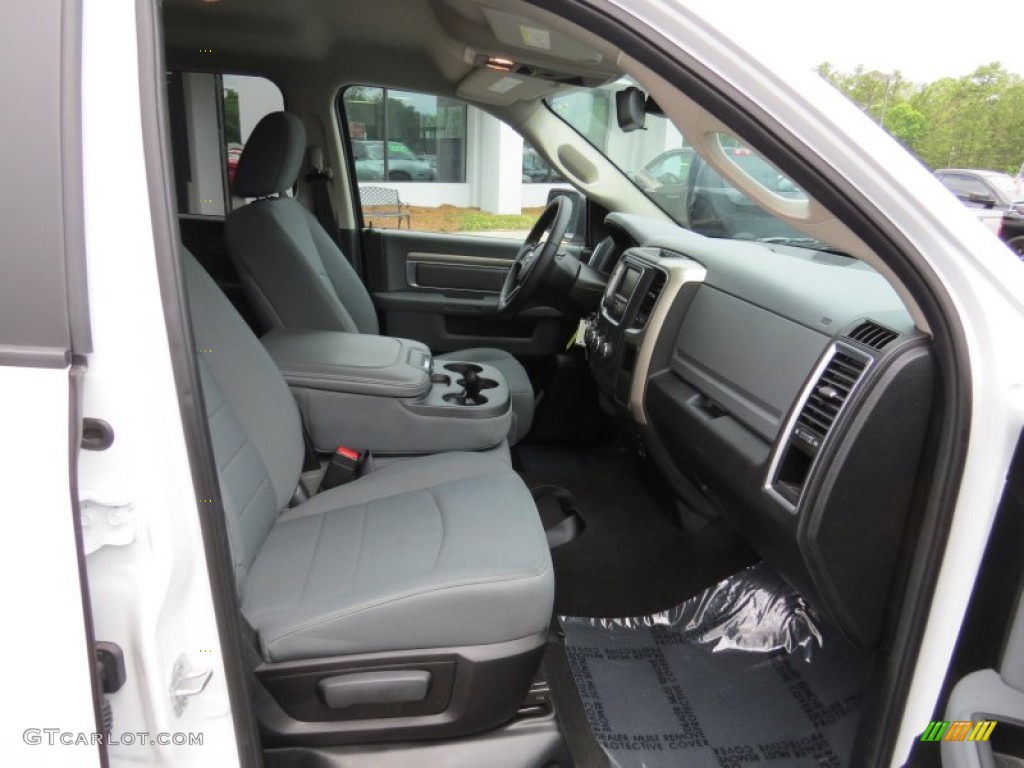 2014 1500 SLT Quad Cab - Bright White / Black/Diesel Gray photo #16