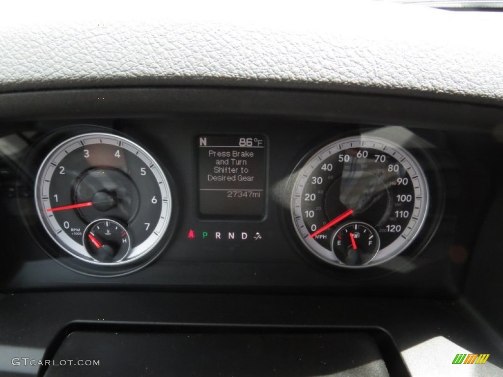 2014 1500 SLT Quad Cab - Bright White / Black/Diesel Gray photo #20