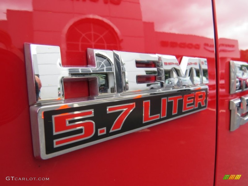 2014 1500 SLT Quad Cab - Flame Red / Black/Diesel Gray photo #10