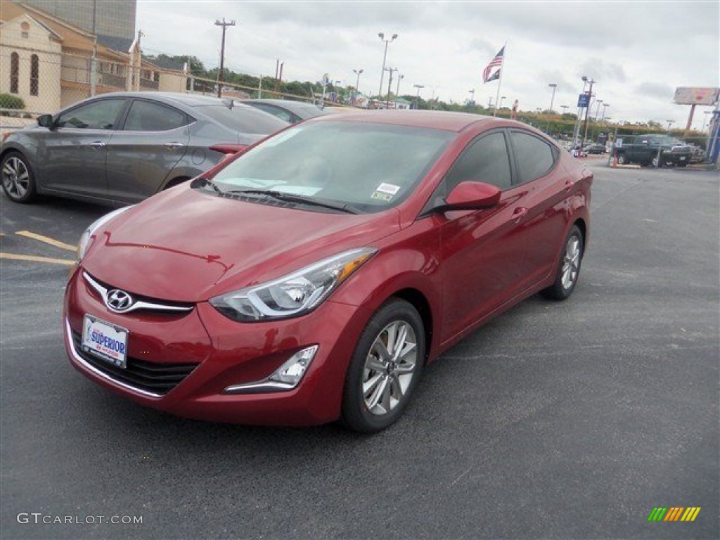 2014 Elantra SE Sedan - Red / Gray photo #1