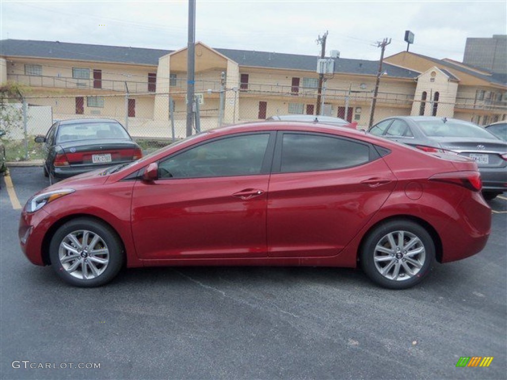 2014 Elantra SE Sedan - Red / Gray photo #3