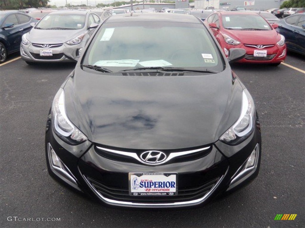 2014 Elantra SE Sedan - Black / Beige photo #2