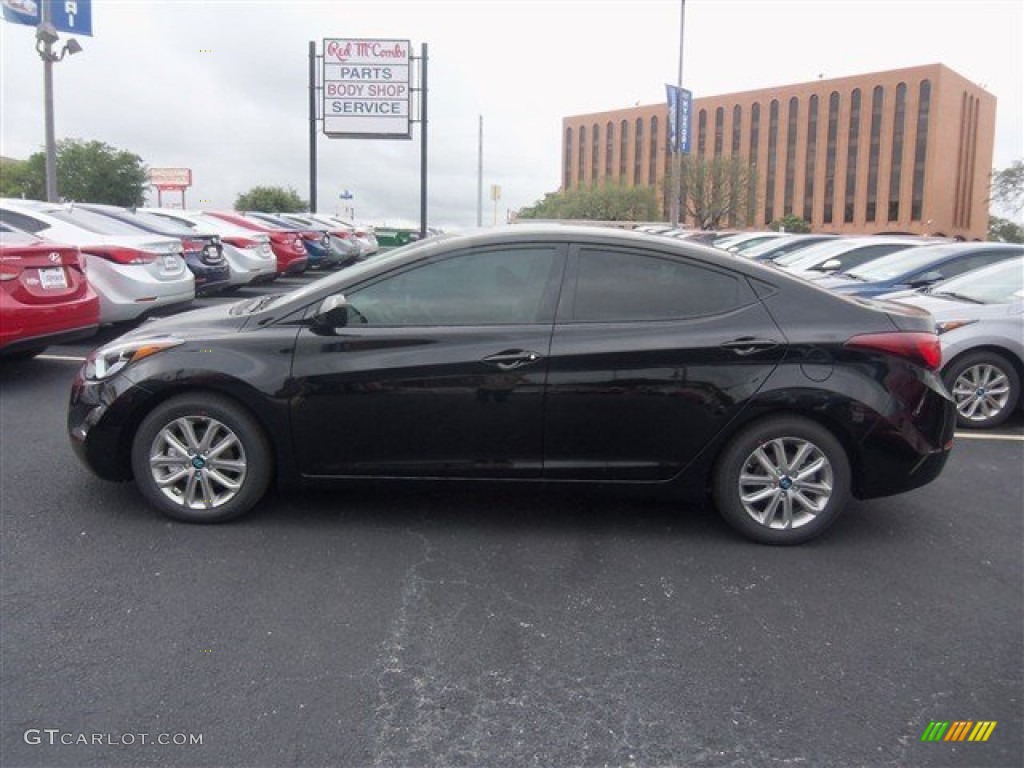 2014 Elantra SE Sedan - Black / Beige photo #3