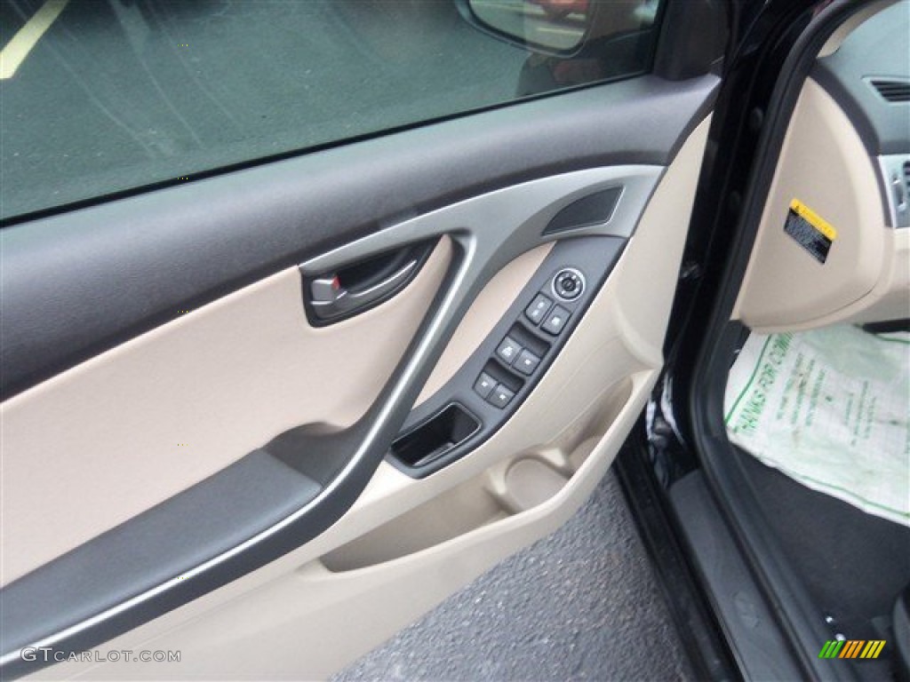 2014 Elantra SE Sedan - Black / Beige photo #5