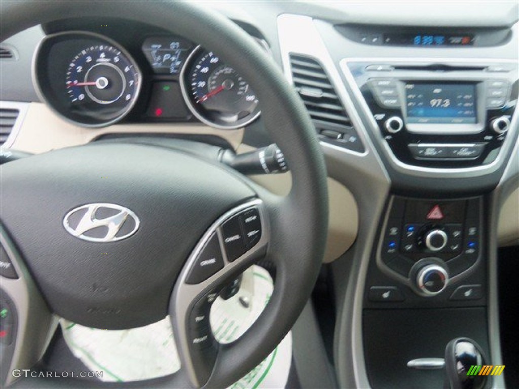 2014 Elantra SE Sedan - Black / Beige photo #7