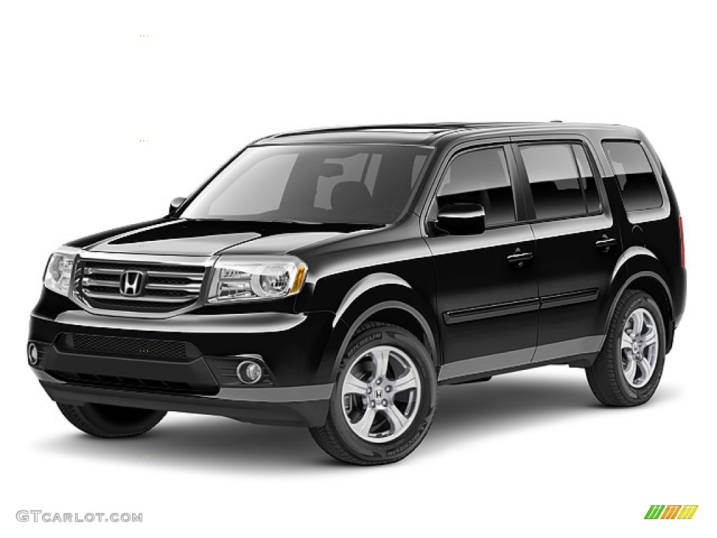 2014 Pilot EX-L - Crystal Black Pearl / Gray photo #24