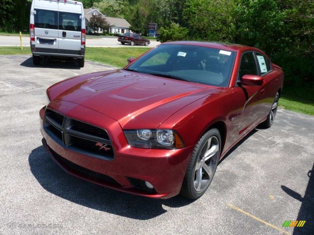 2014 Charger R/T Plus 100th Anniversary Edition - High Octane Red Pearl / Anniversary Black/Foundry Black with Cloud Overprint photo #3