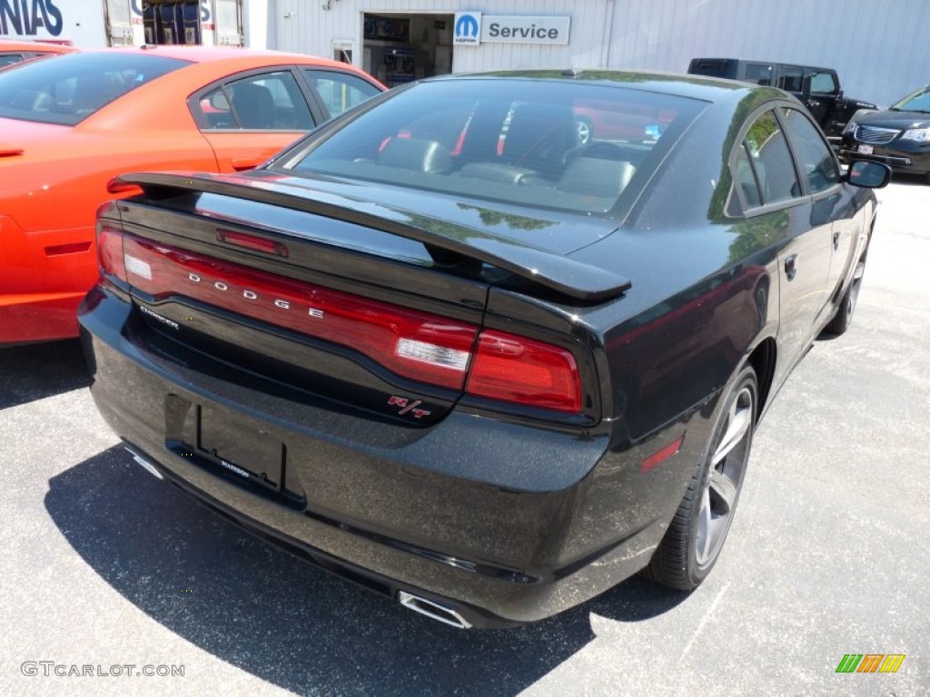 2014 Charger R/T Plus 100th Anniversary Edition - Phantom Black Tri-Coat Pearl / Anniversary Black/Foundry Black with Cloud Overprint photo #2