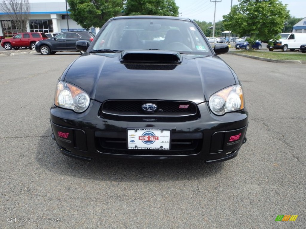 2004 Impreza WRX STi - Java Black Pearl / Blue Ecsaine/Black photo #2