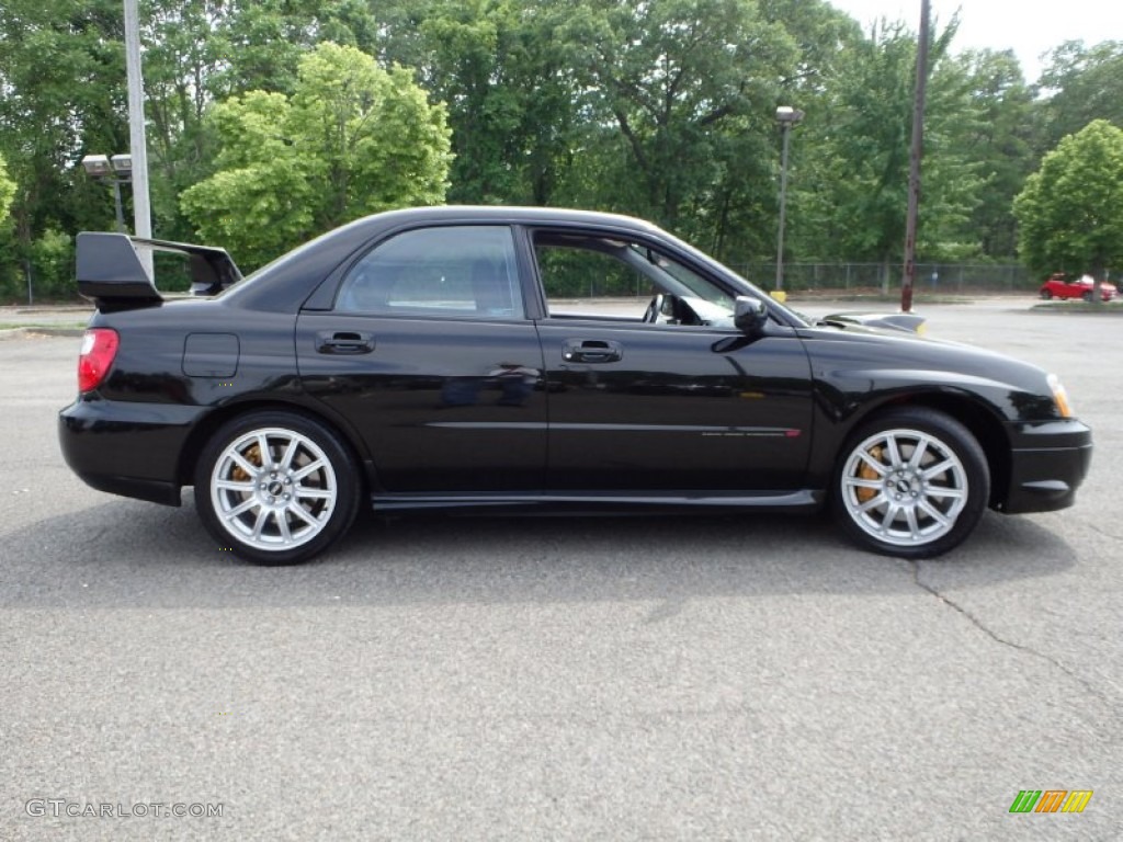 2004 Impreza WRX STi - Java Black Pearl / Blue Ecsaine/Black photo #4