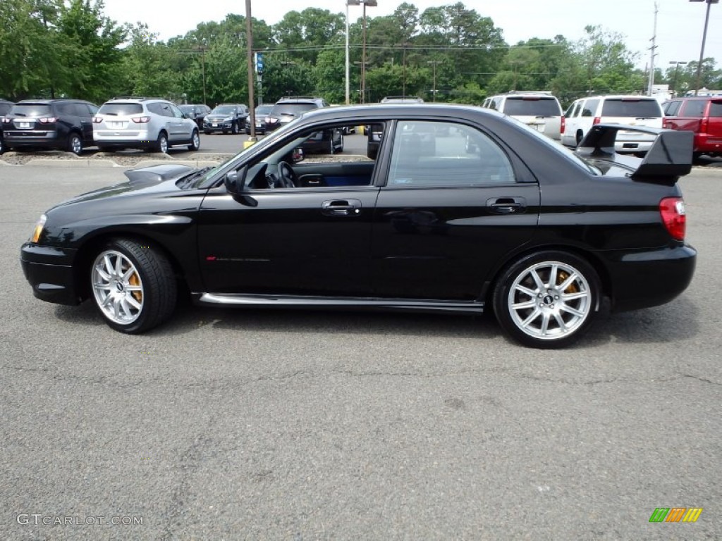 2004 Impreza WRX STi - Java Black Pearl / Blue Ecsaine/Black photo #8