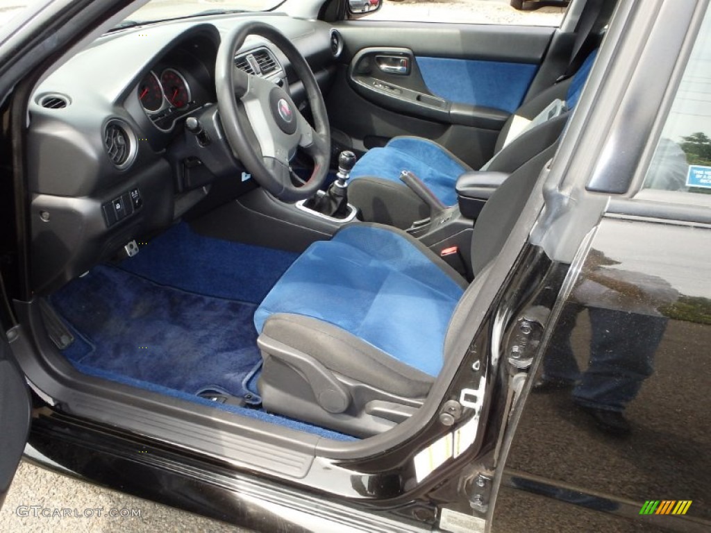 2004 Impreza WRX STi - Java Black Pearl / Blue Ecsaine/Black photo #10