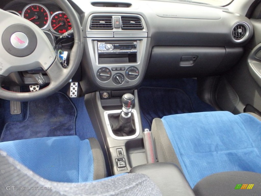 2004 Impreza WRX STi - Java Black Pearl / Blue Ecsaine/Black photo #14