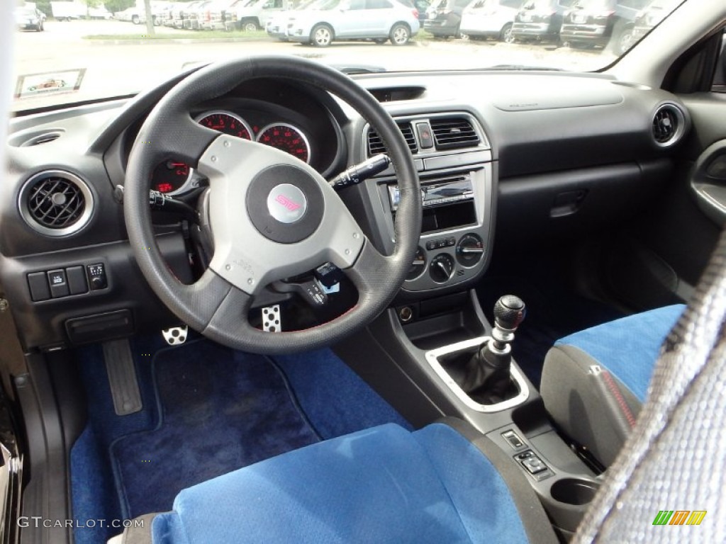 2004 Impreza WRX STi - Java Black Pearl / Blue Ecsaine/Black photo #15