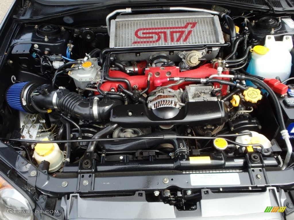 2004 Impreza WRX STi - Java Black Pearl / Blue Ecsaine/Black photo #22