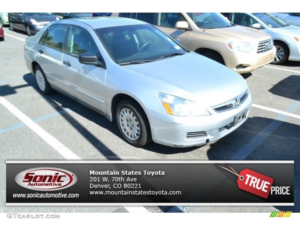 2007 Accord Value Package Sedan - Alabaster Silver Metallic / Black photo #1