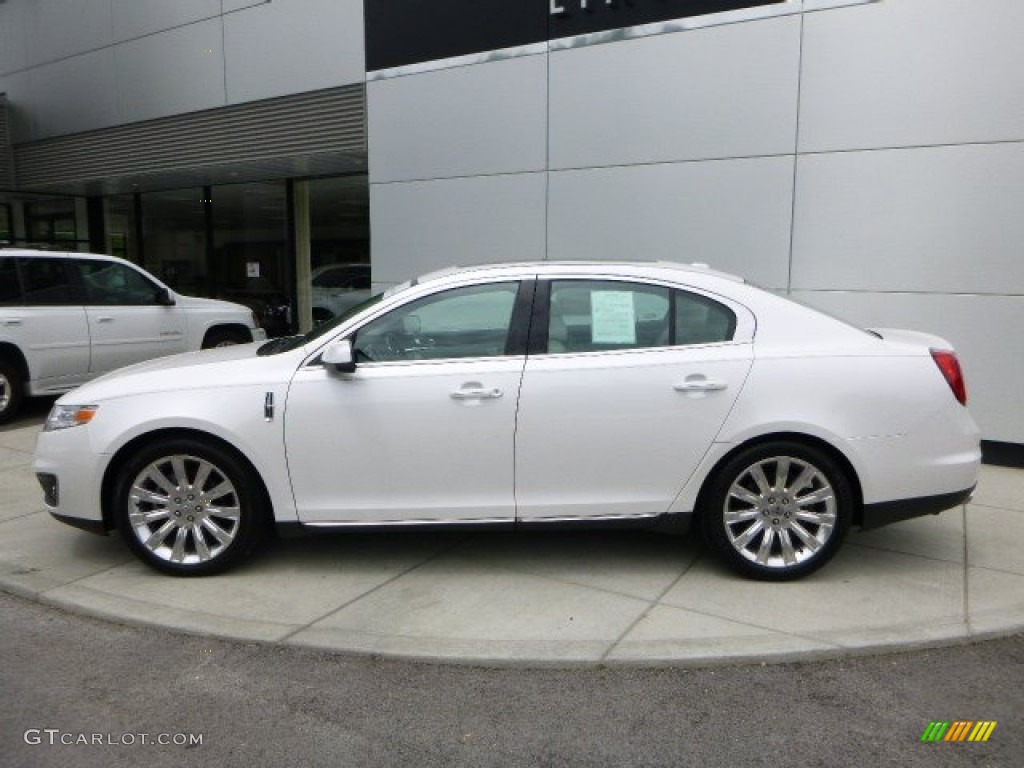 2012 MKS EcoBoost AWD - White Platinum Metallic Tri-Coat / Cashmere photo #2