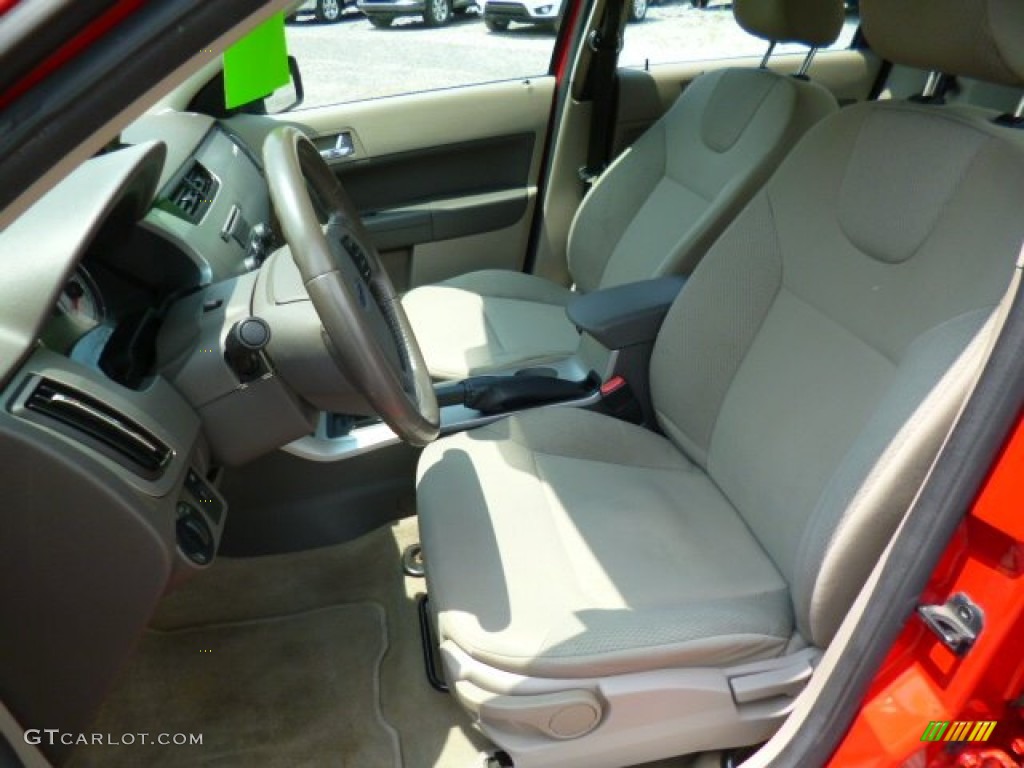 2008 Focus SES Sedan - Vermillion Red / Medium Stone photo #11