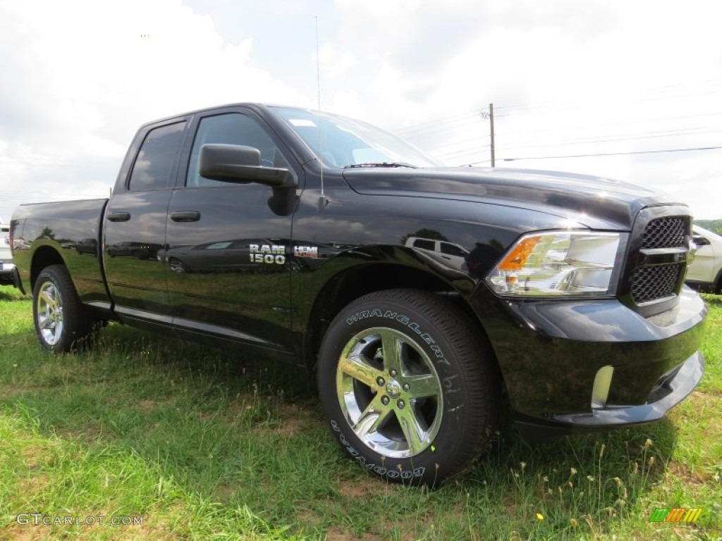 2014 1500 Express Quad Cab - Black / Black/Diesel Gray photo #4