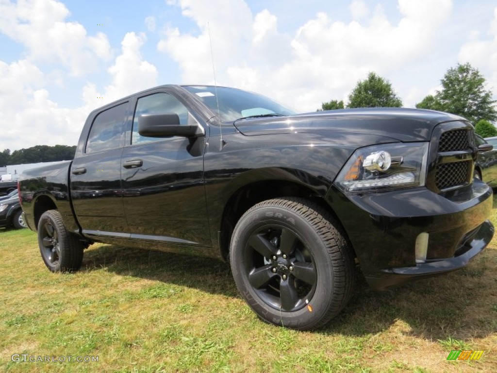 2014 1500 Express Crew Cab 4x4 - Black / Black/Diesel Gray photo #4