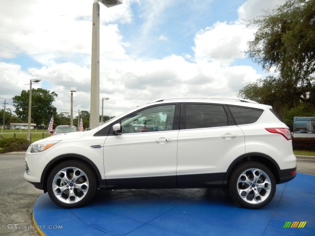 2014 Escape Titanium 2.0L EcoBoost - White Platinum / Medium Light Stone photo #2