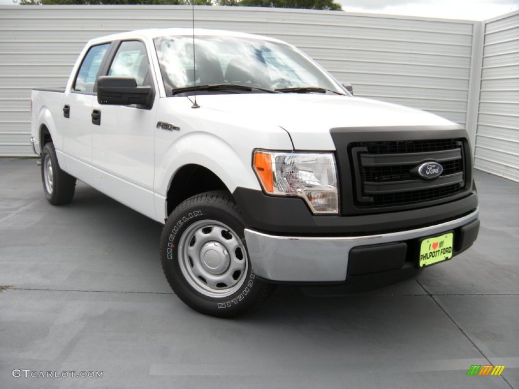 2014 F150 XL SuperCrew - Oxford White / Steel Grey photo #1