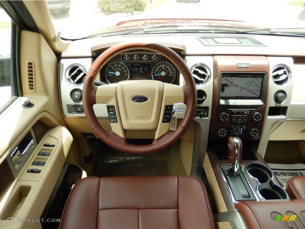 2014 Ford F150 King Ranch SuperCrew King Ranch Chaparral/Pale Adobe Dashboard Photo #94158162
