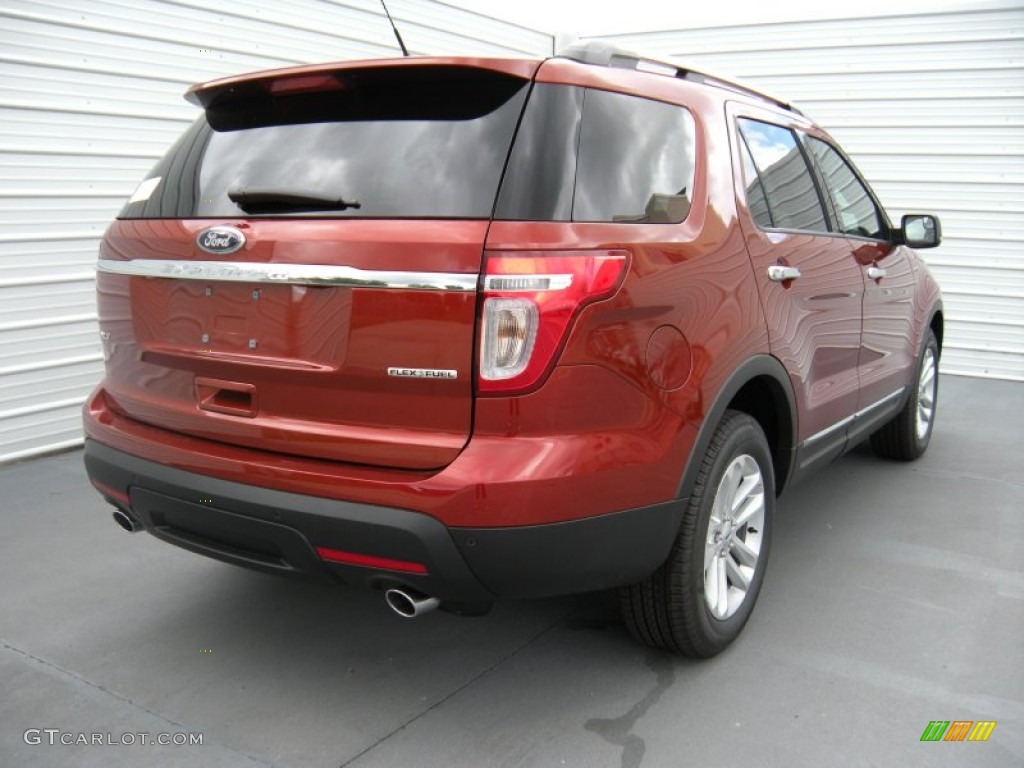 2014 Explorer XLT - Sunset / Charcoal Black photo #4