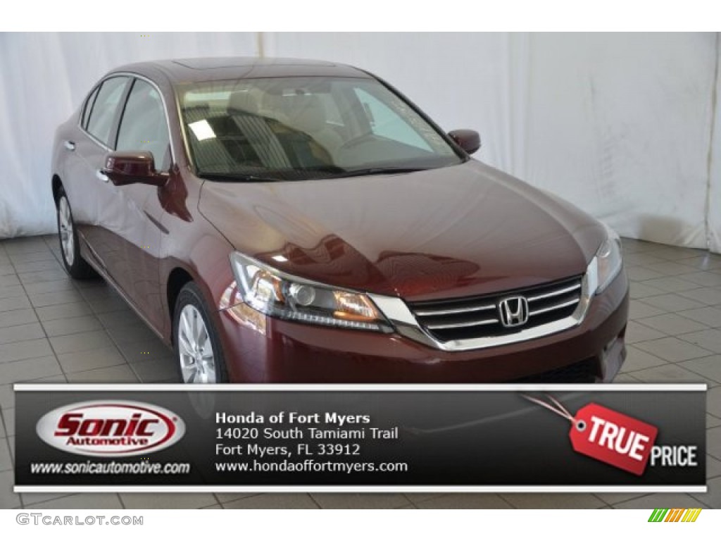 2014 Accord EX Sedan - Basque Red Pearl II / Ivory photo #1