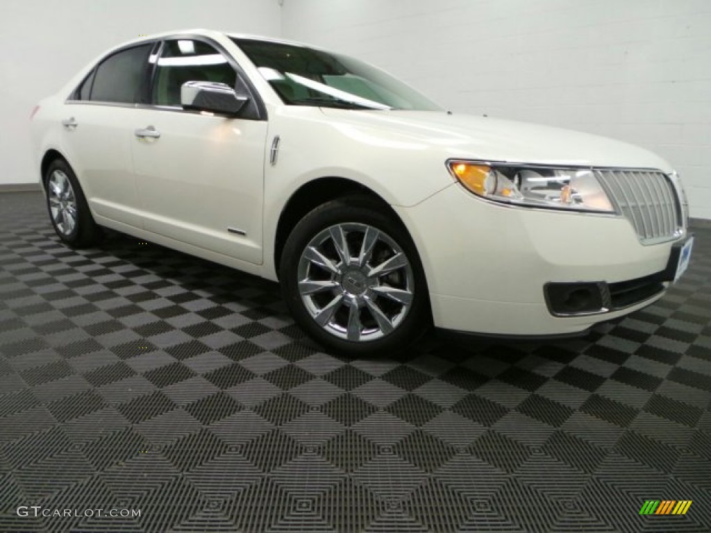 2012 MKZ Hybrid - White Platinum Metallic Tri-Coat / Light Camel photo #1